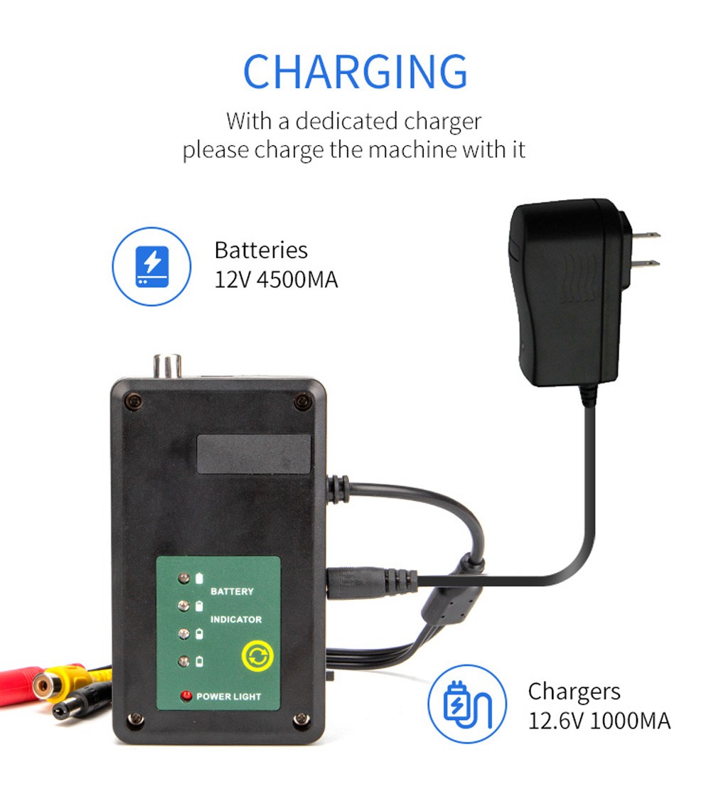 15m Dual lens 9" HD LCD Monitor Fish Finder Underwater Fishing Video Recording DVR