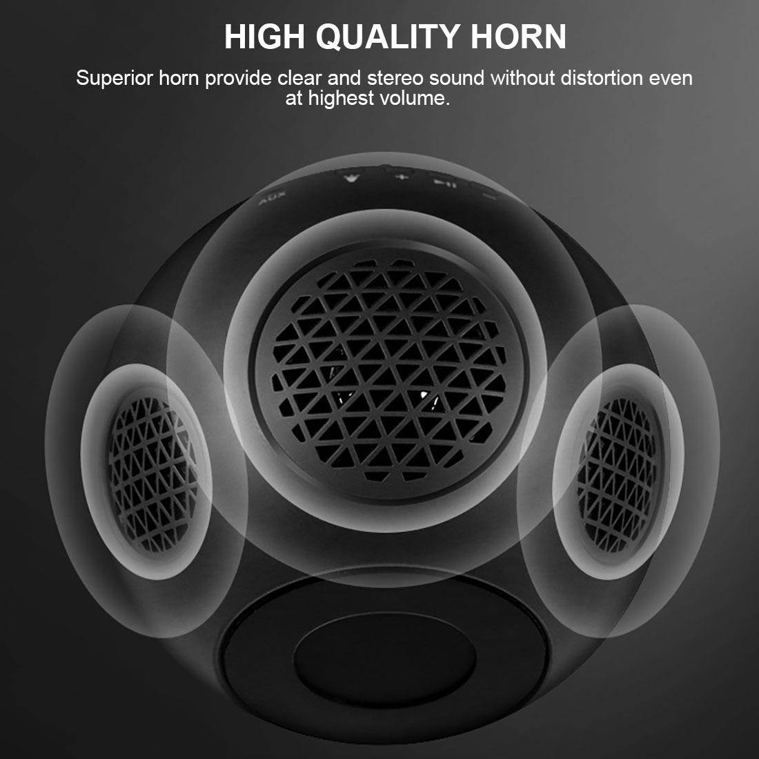 Enhanced Bass Bluetooth Speaker Wireless Stereo Sound LED Colorful Light Speaker