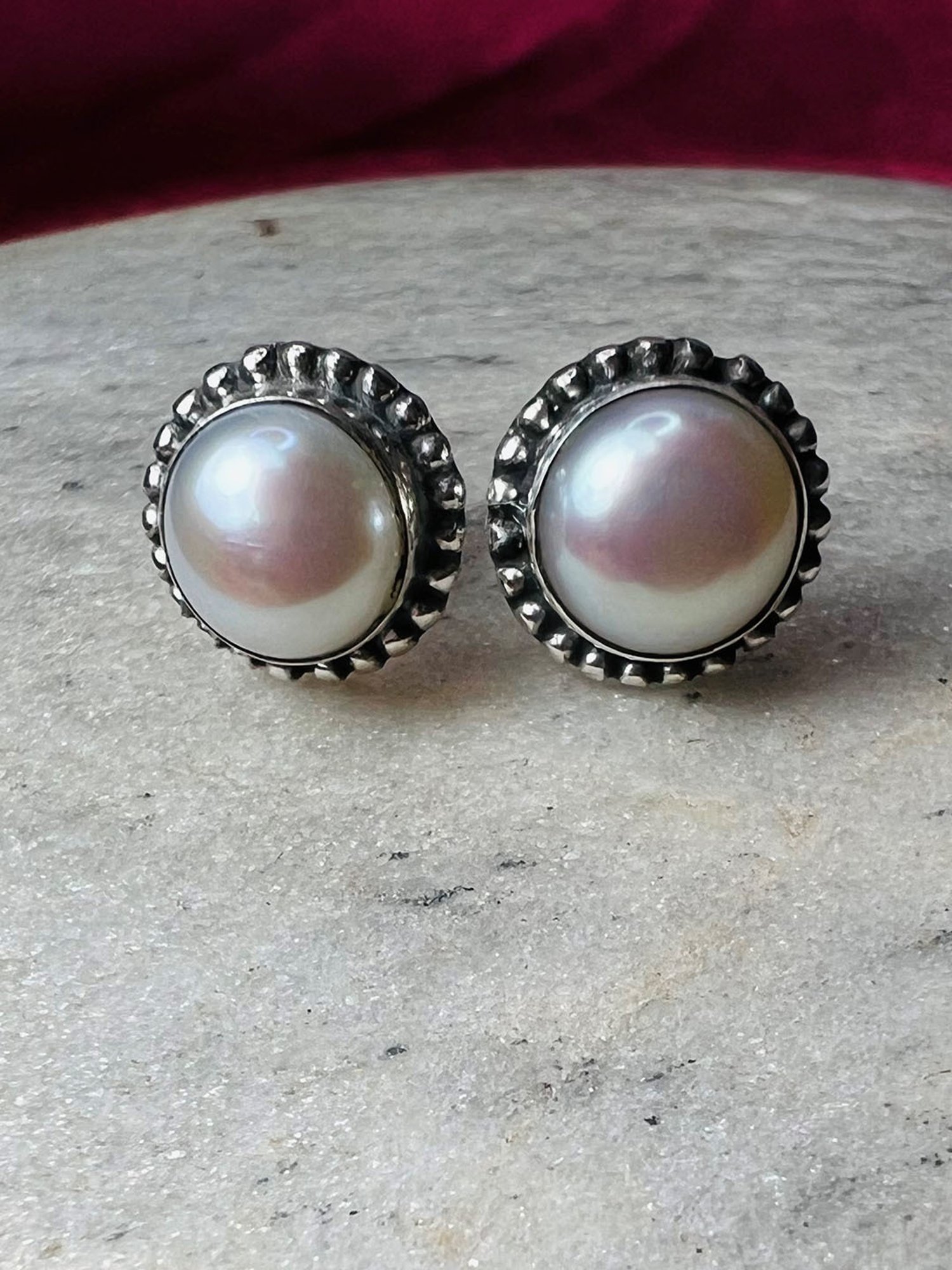 Arte Jewels 925 Sterling Silver Pearl Stud Earrings for Girls & Women