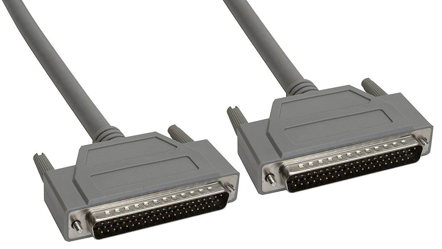 Amphenol CS-DSDHD62MM0-005 62-Pin HD62 Deluxe D-Sub Cable, Shielded, Male/Male, 5', Gray