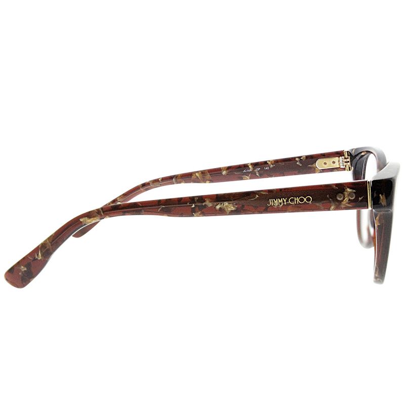 Jimmy Choo  J3P Womens Cat-Eye Eyeglasses Brown Spotted 53mm