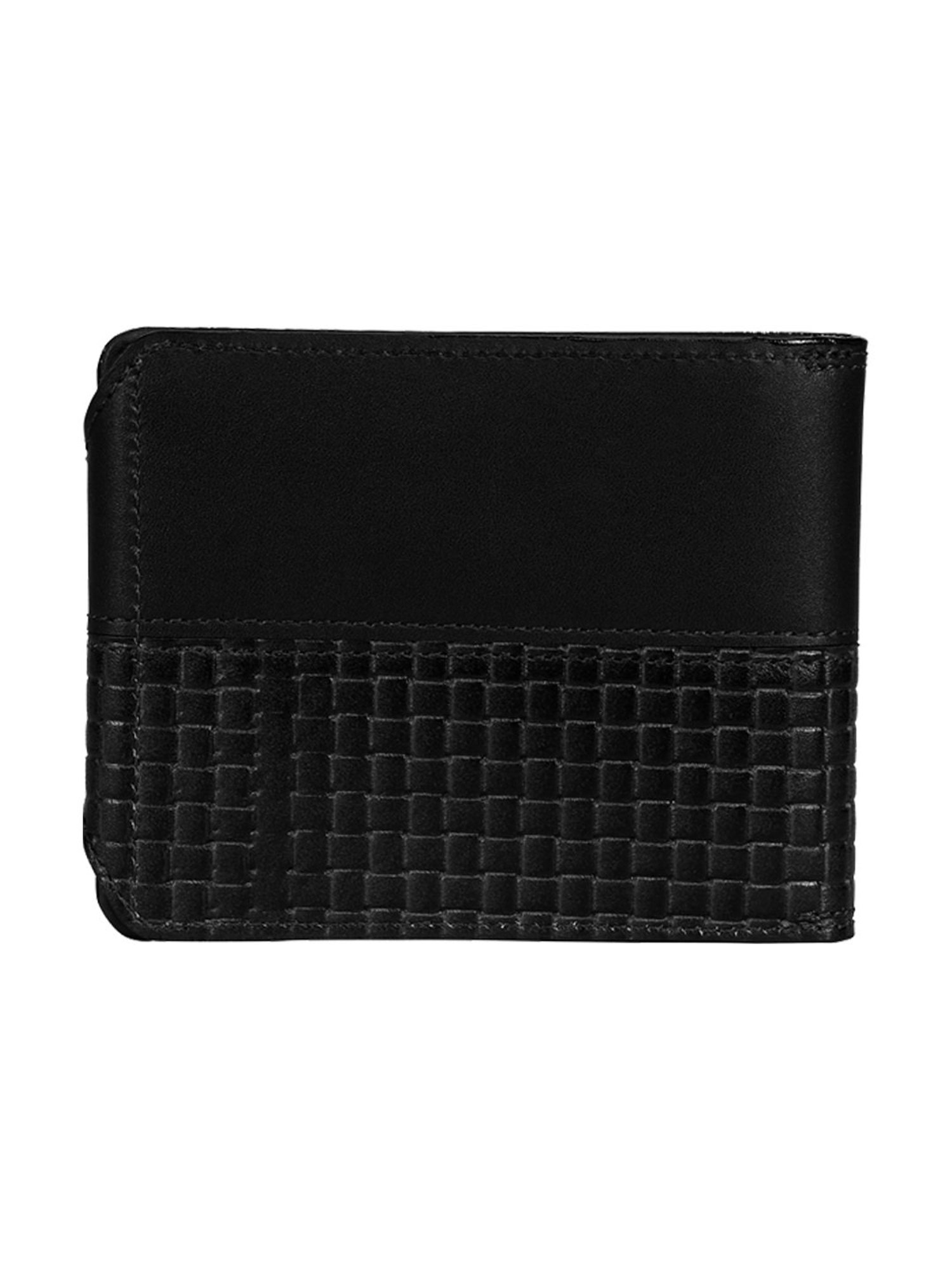 Scharf Black Leather Rfid Bi-fold Wallet For Men