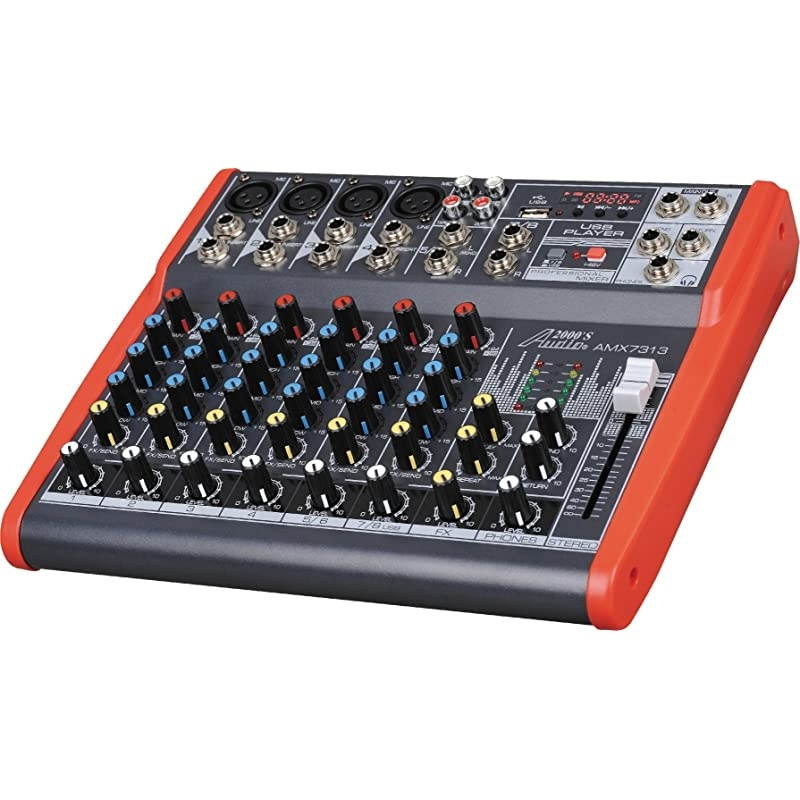 AMX7313Professional EightChannel Audio Mixer with USB and DSP Processor AMX7313