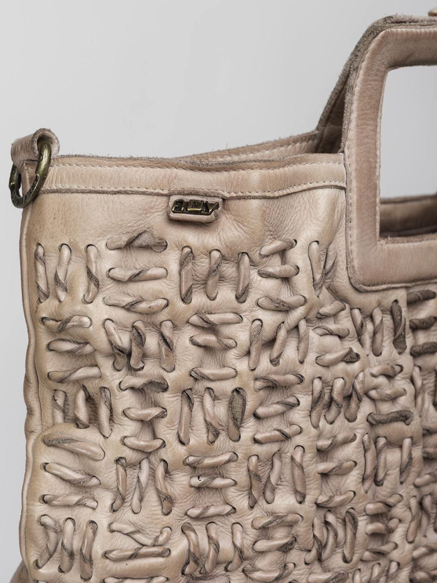 Art N Vintage Esther Blush Pink Leather Textured Large Handbag