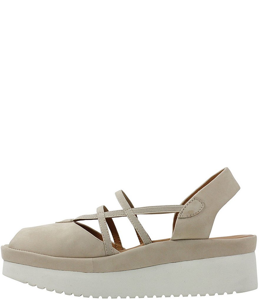 L'Amour Des Pieds Adelais Suede Slip-On Platform Wedge Sandals
