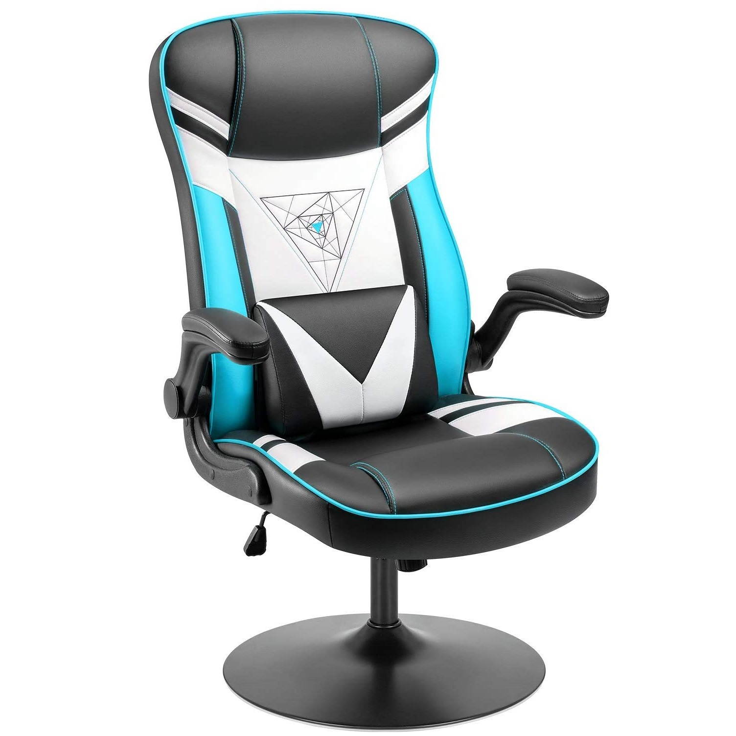 Homall Rocking Gaming Chair Racing Computer Game Chairs Office Adjustable Swivel High Back PC Gamer Chair Armrest Support for Adult (Blue)