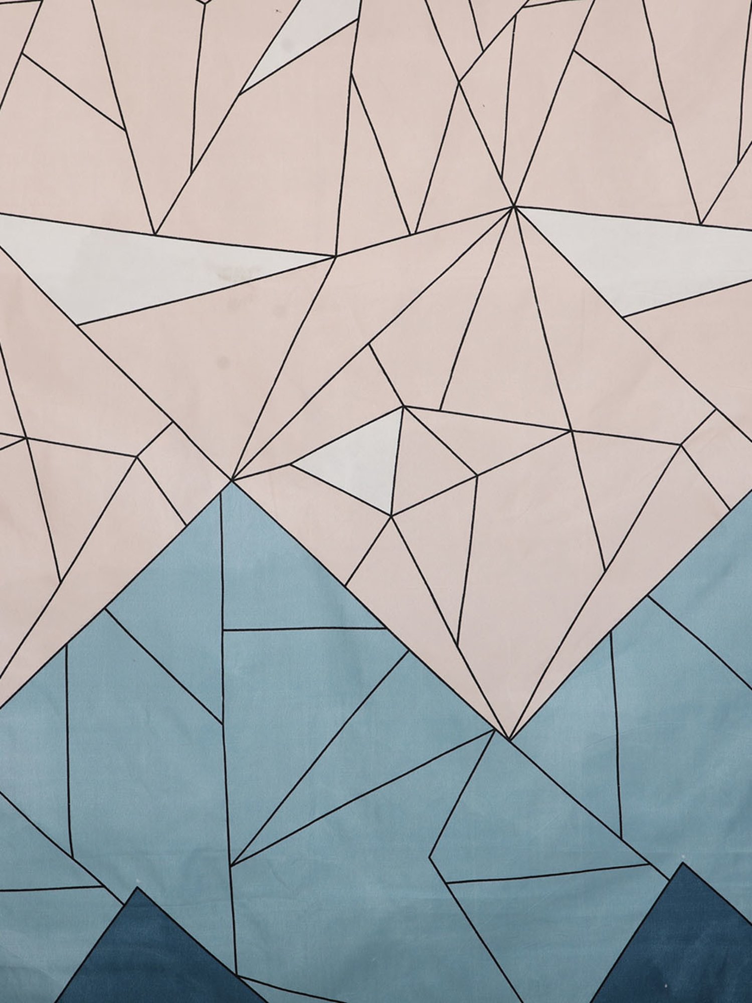 Romee Cream Microfibre Geometric Bed Sheets
