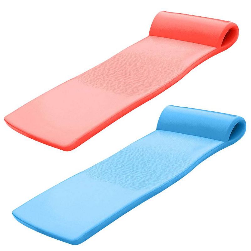 Texas Recreation Sunsation Lounger Pool Floats, Caribbean Coral & Bahama Blue