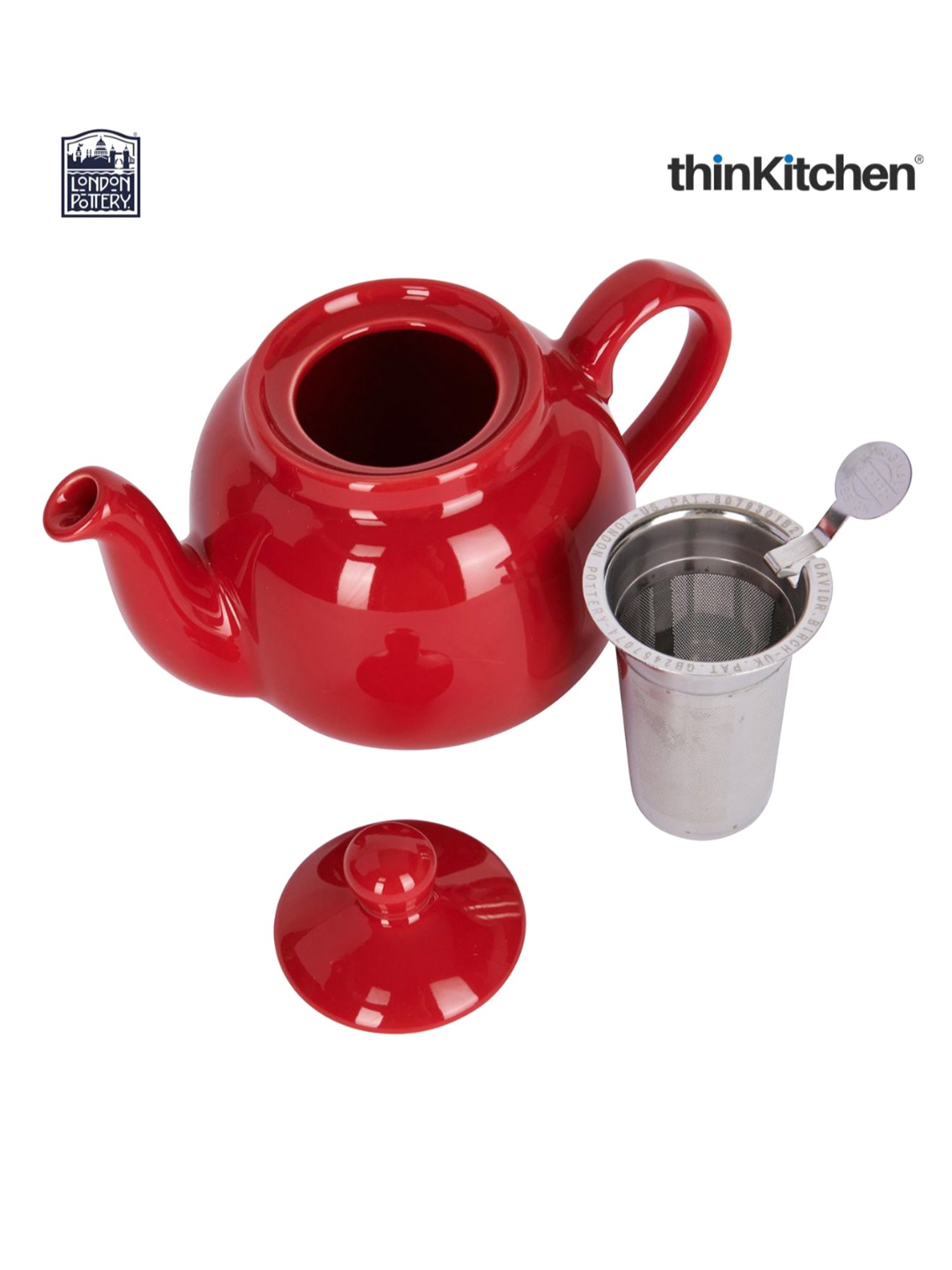 La Cafetiere Red Ceramic Farmhouse Teapot (600ml)