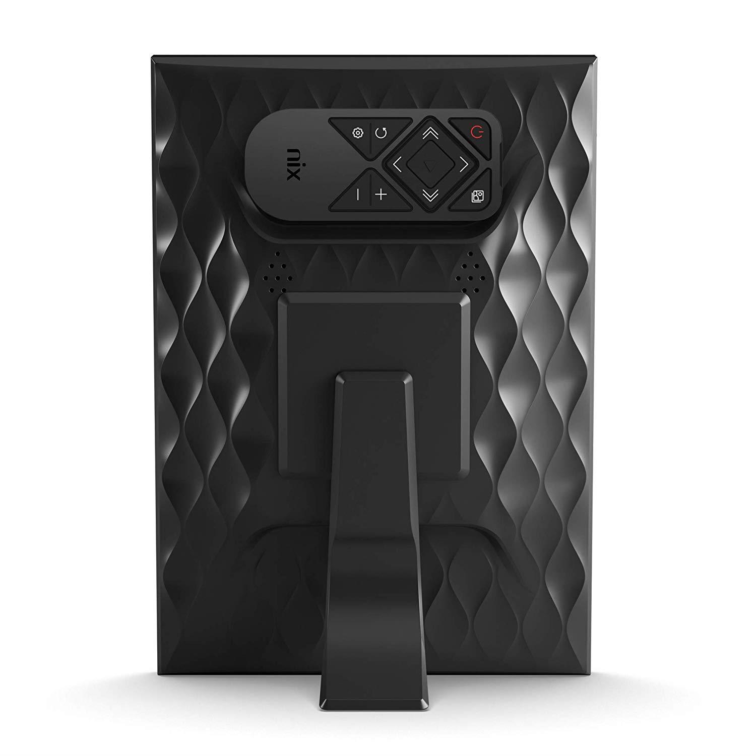 NIX 10.1 Inch USB Digital Photo Frame - Portrait or Landscape Stand, HD Resolution, Auto-Rotate, Magnetic Remote Control