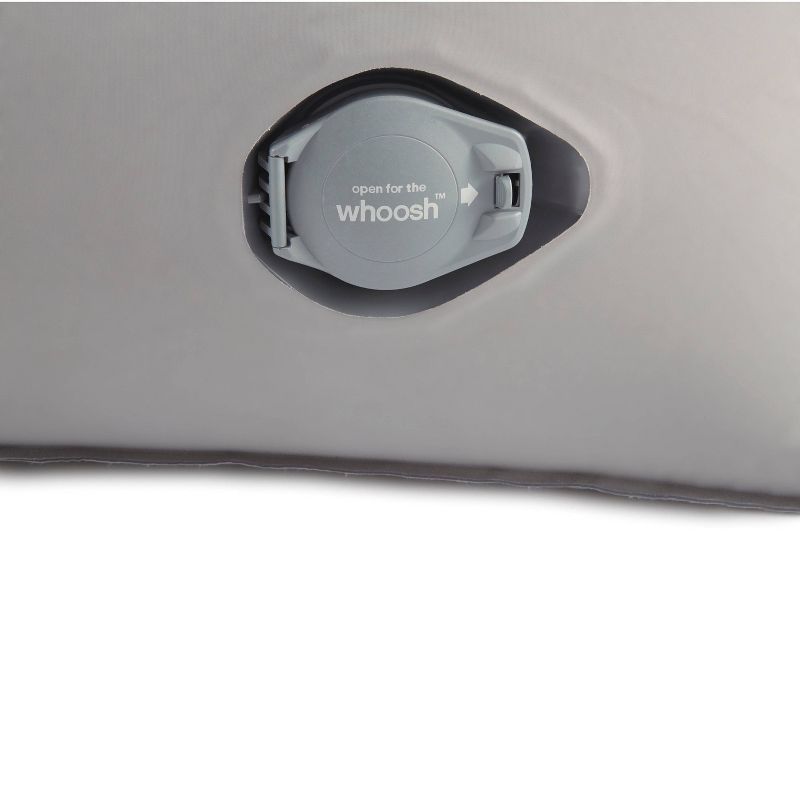 Aerobed Comfort Lock Laminated Inflatable Twin Air Mattress with Headboard and Electric Pump - Gray