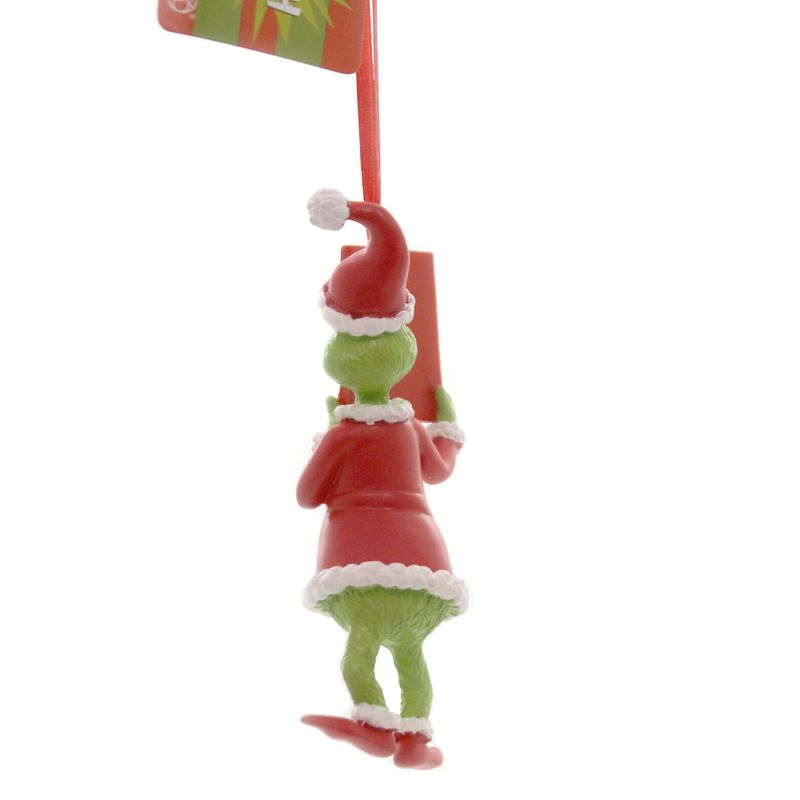 Christmas 4.5" Grich W/ Book Ornament Whoville Suess  -  Tree Ornaments