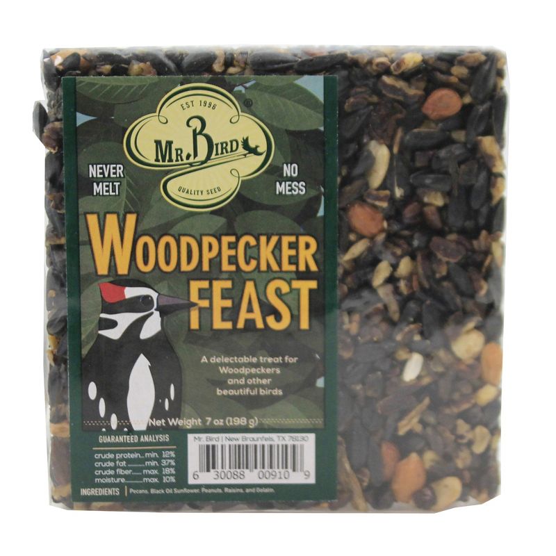 Home & Garden 4.5" 4 Small Cakes & Cage Set / 5 Bird Woodpecker Bug Nut Flaming Mr Bird  -  Bird And Wildlife Food