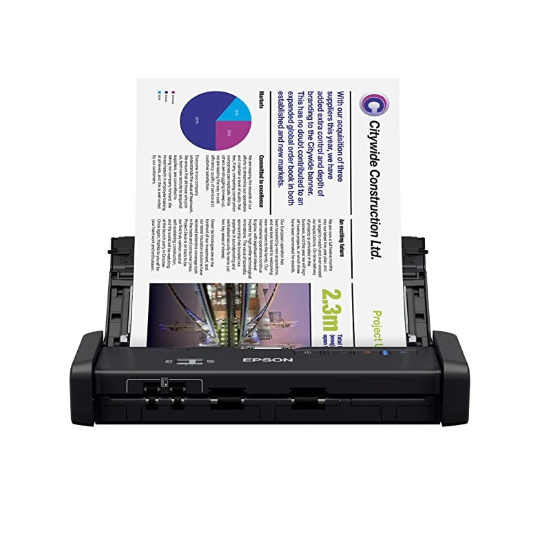 WorkForce ES-200 Color Portable Document Scanner with ADF for PC and Mac, Sheet-fed and Duplex Scanning