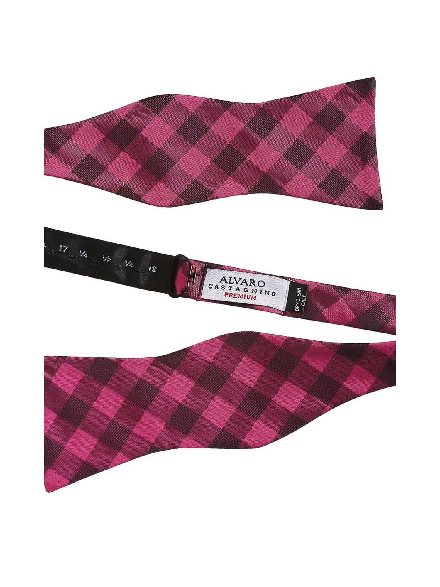 Alvaro Castagnino Purple Checks Bow Tie