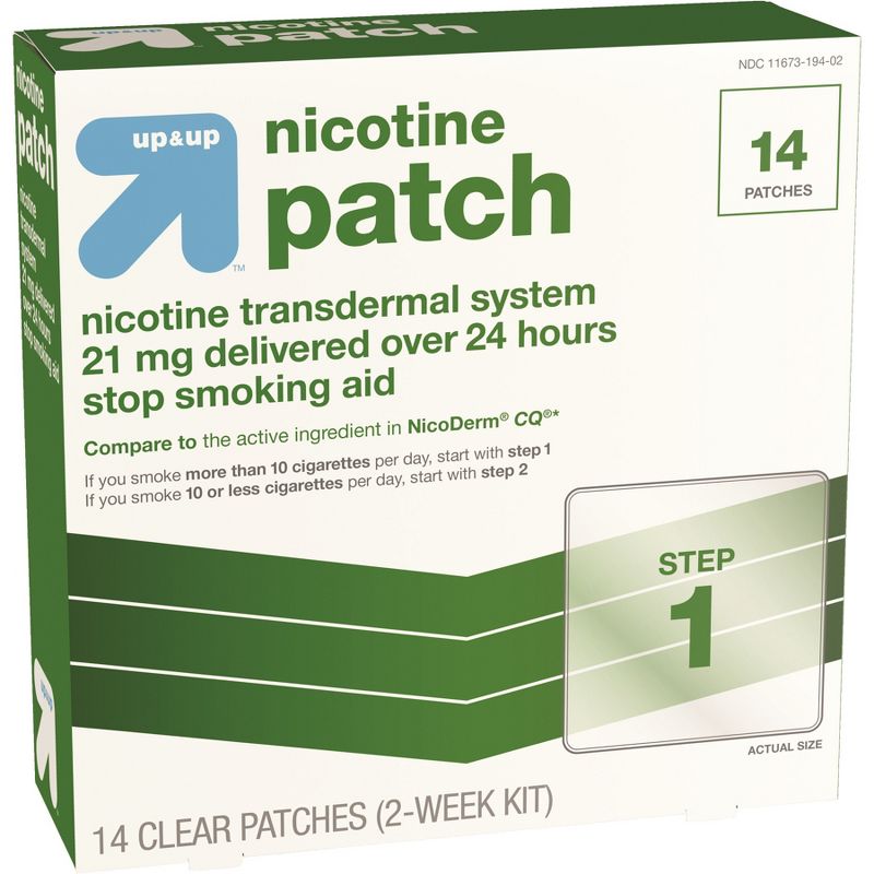 Nicotine Stop Smoking Aid Clear Patches Clear Step 1 - up & up™
