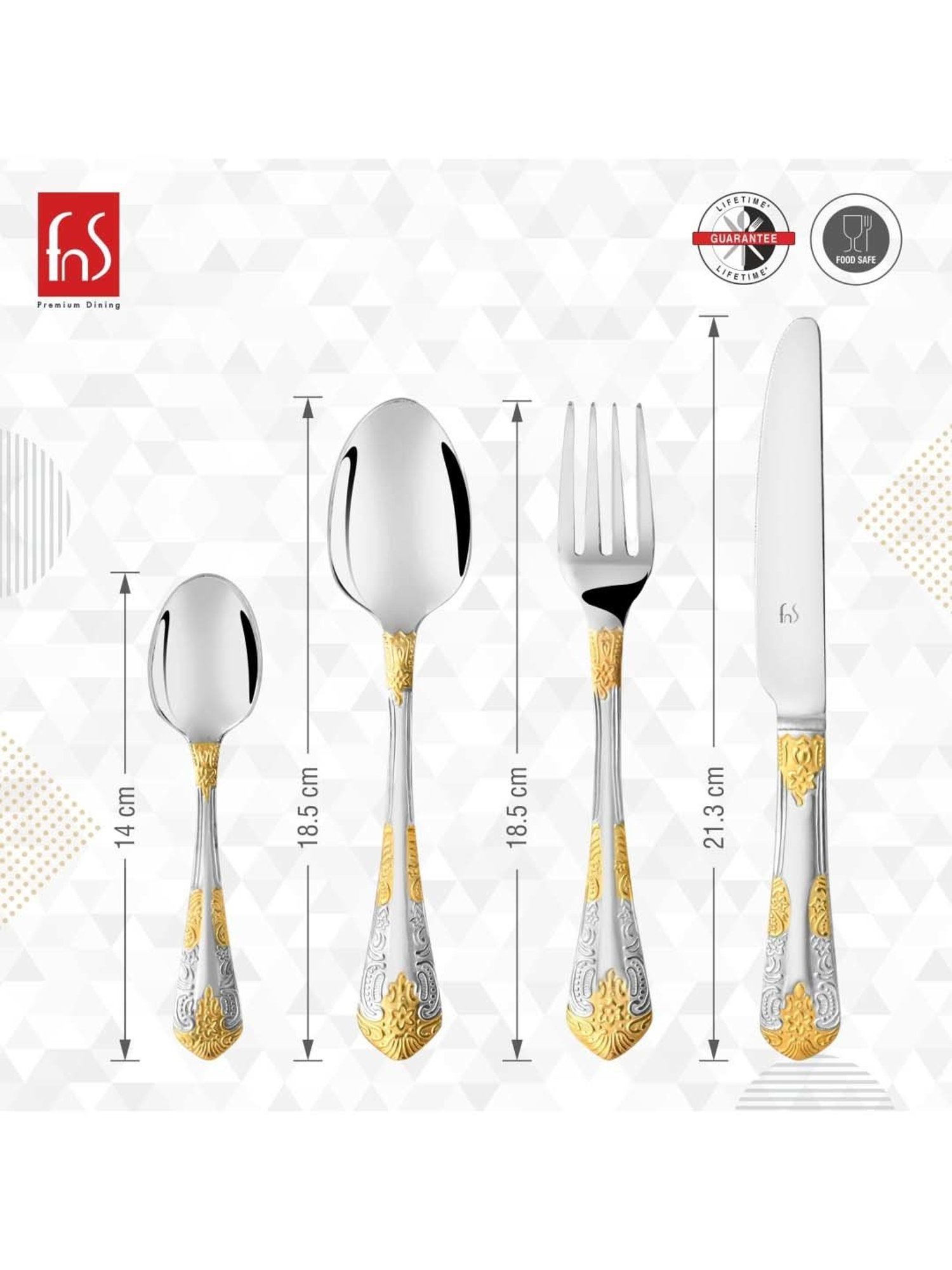 Home4U Iona Multi Wood Cutlery (2 Pcs)