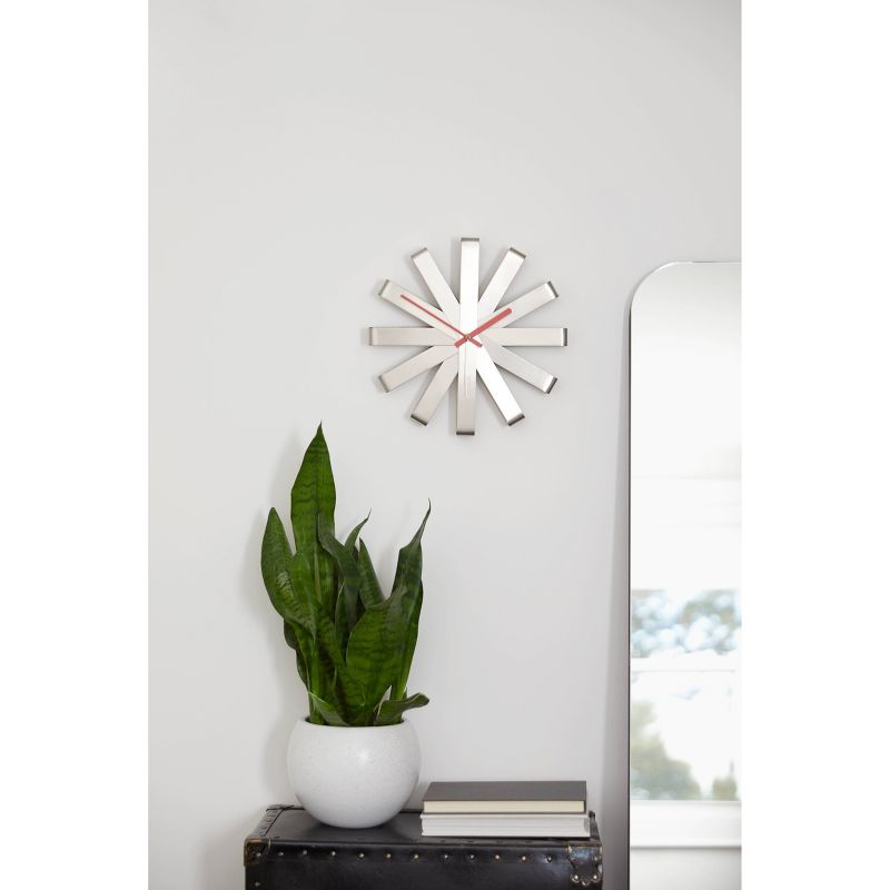12" Ribbon Wall Clock Steel - Umbra