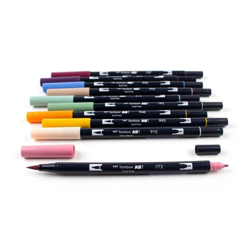 Tombow 10ct Dual Brush Pen Art Markers - Cottage