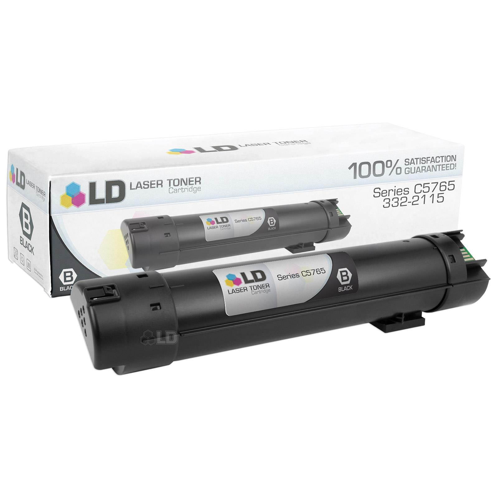LD &copy; Compatible Replacements for Dell W53Y2 / 3322115 Set of 2 Black Laser Toner Cartridges for use in Dell Color Laser C5765dn Printer