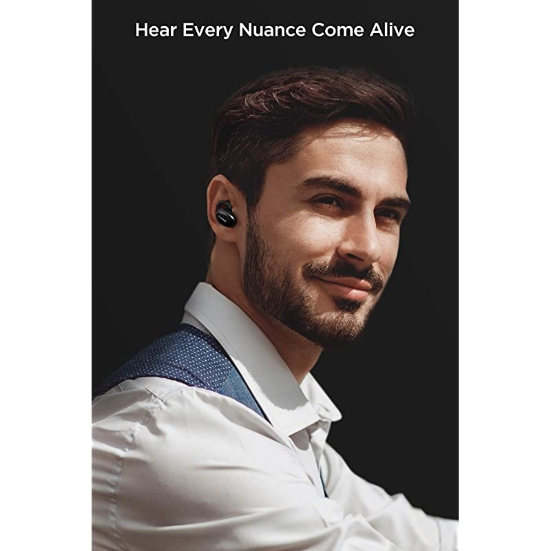 Stylish True Wireless Earbuds Bluetooth 50 24Hour Playtime Stereo InEar Headphones with Charging Case Builtin Microphone Alternate Pairing Mode