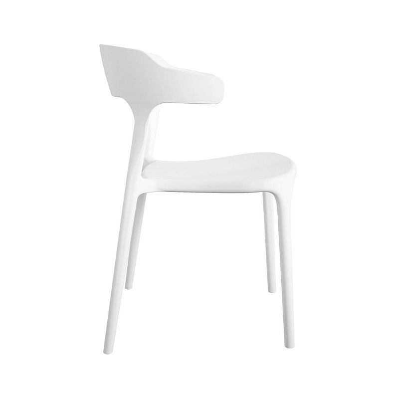 Felix 4pk Indoor/Outdoor Stacking Chairs - White - Novogratz