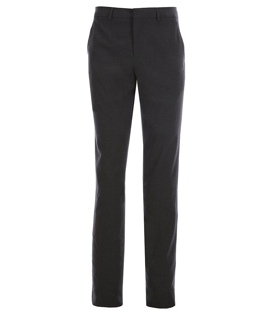 Murano Wardrobe Essentials Evan Extra Slim-Fit Flat-Front TekFit Waistband Suit Separates Dress Pants