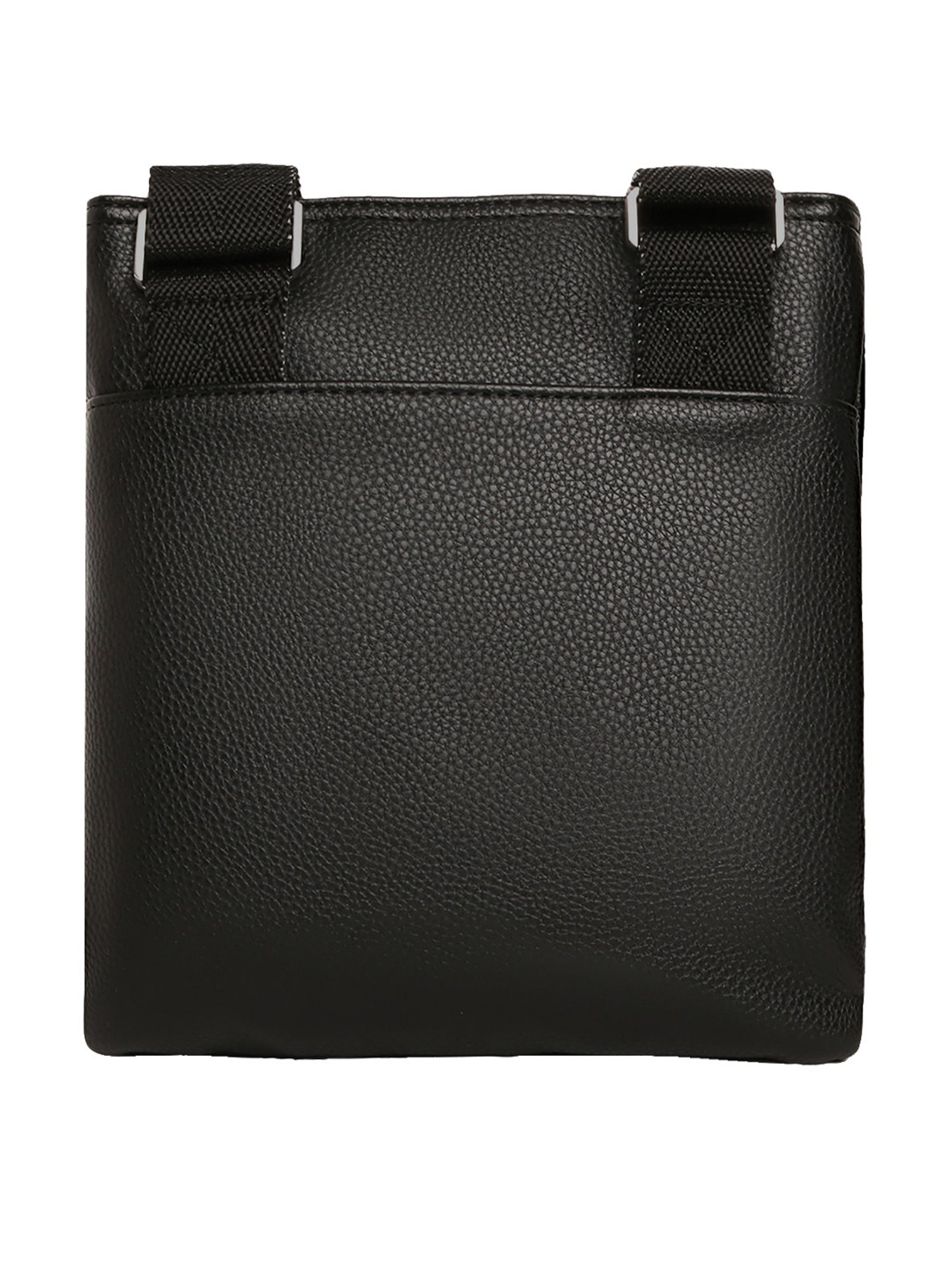ANTONY MORATO Black Textured Medium Cross Body Bag for Men