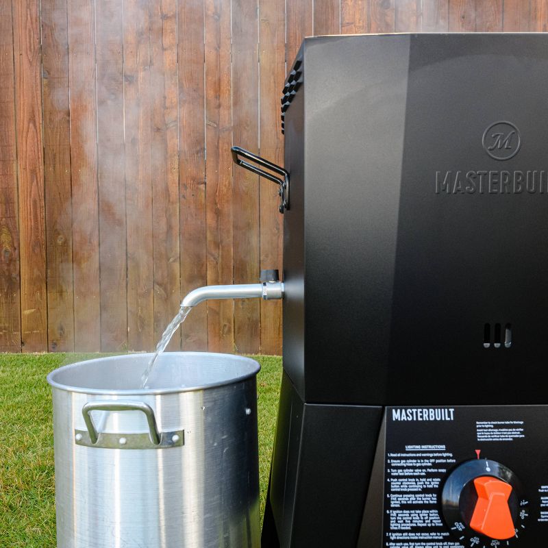 Masterbuilt 1-Burner 45000BTU Propane Outdoor Cooker and Fryer MB20020120 Black
