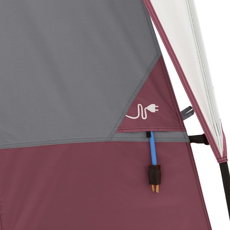 CORE Straight Wall 14 x 10 Foot 10 Person Cabin Tent with 2 Rooms & Rainfly, Red