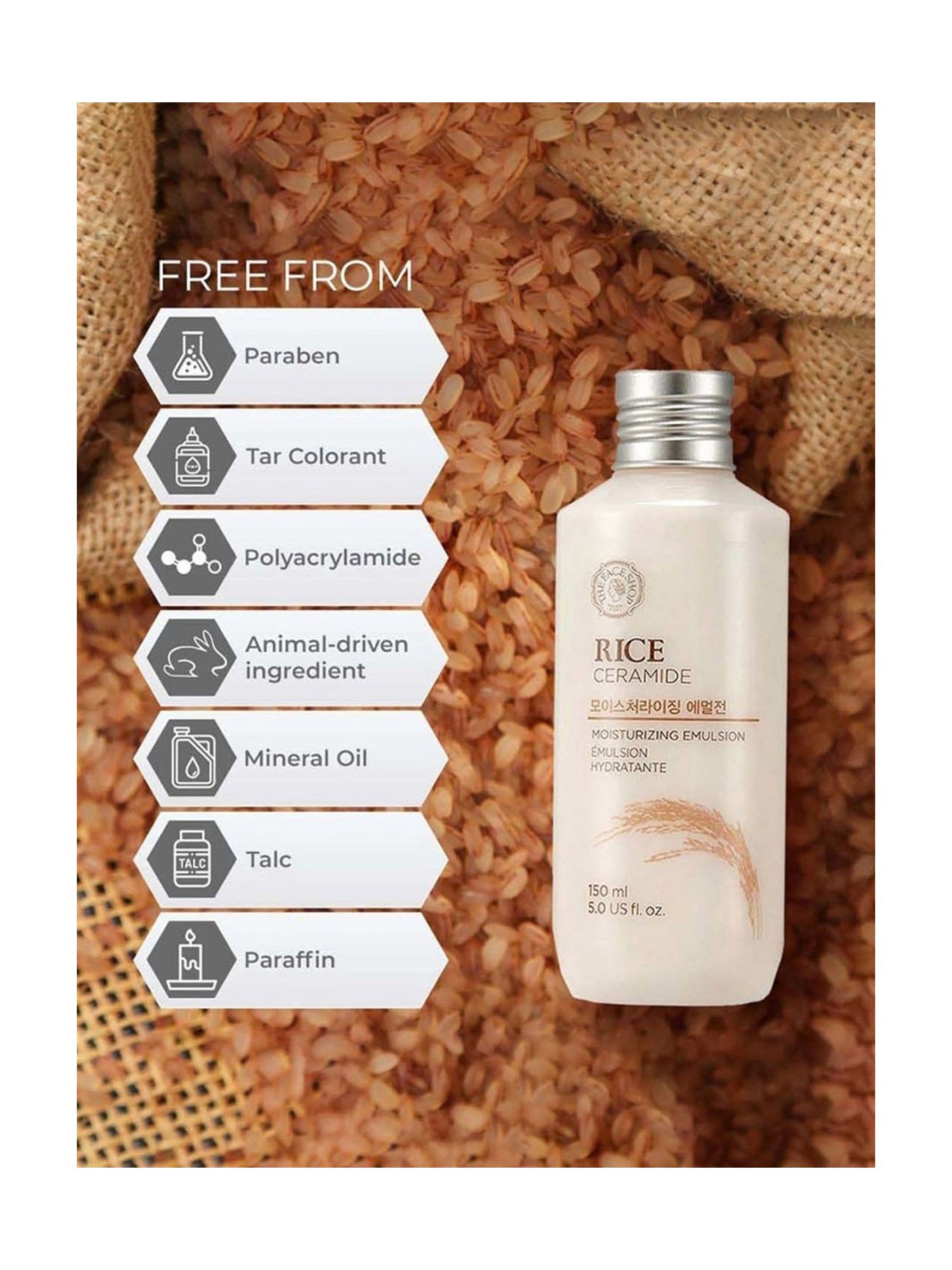 The Face Shop Rice & Ceramide Moisturizing Emulsion - 150 ml