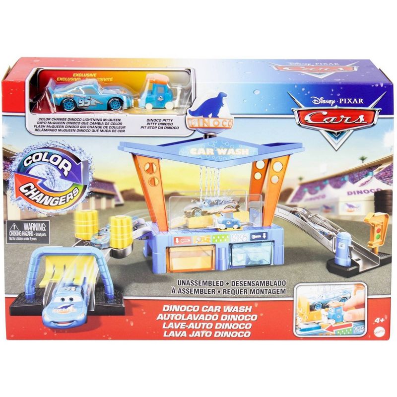 Disney Pixar Cars Color Change Dinoco Car Wash Playset