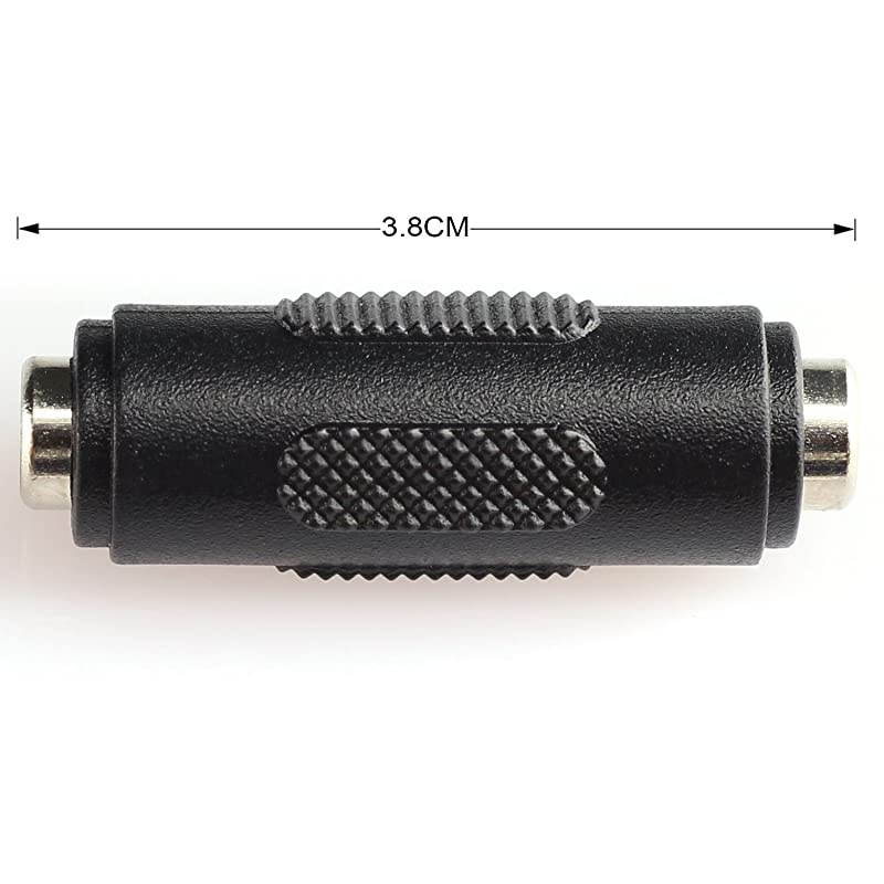 10pcs 55x21mm DC Power Plug Connector CCTV DC Power Plug Adaptor Female to Female