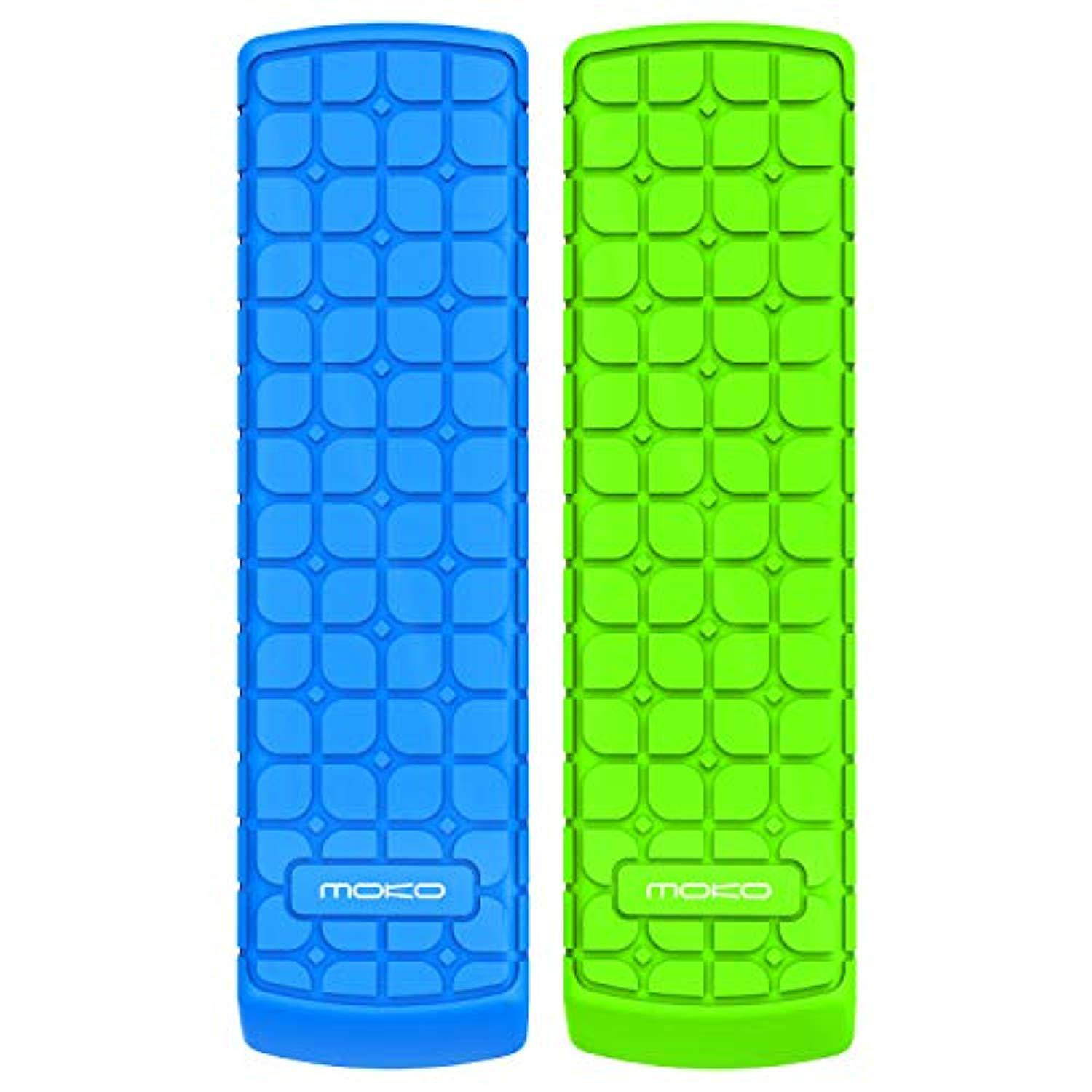 moko 2 pack silicone remote case compatible for fire tv stick 4k, fire tv cube, fire tv (3rd gen) with 5.6" alexa voice remote