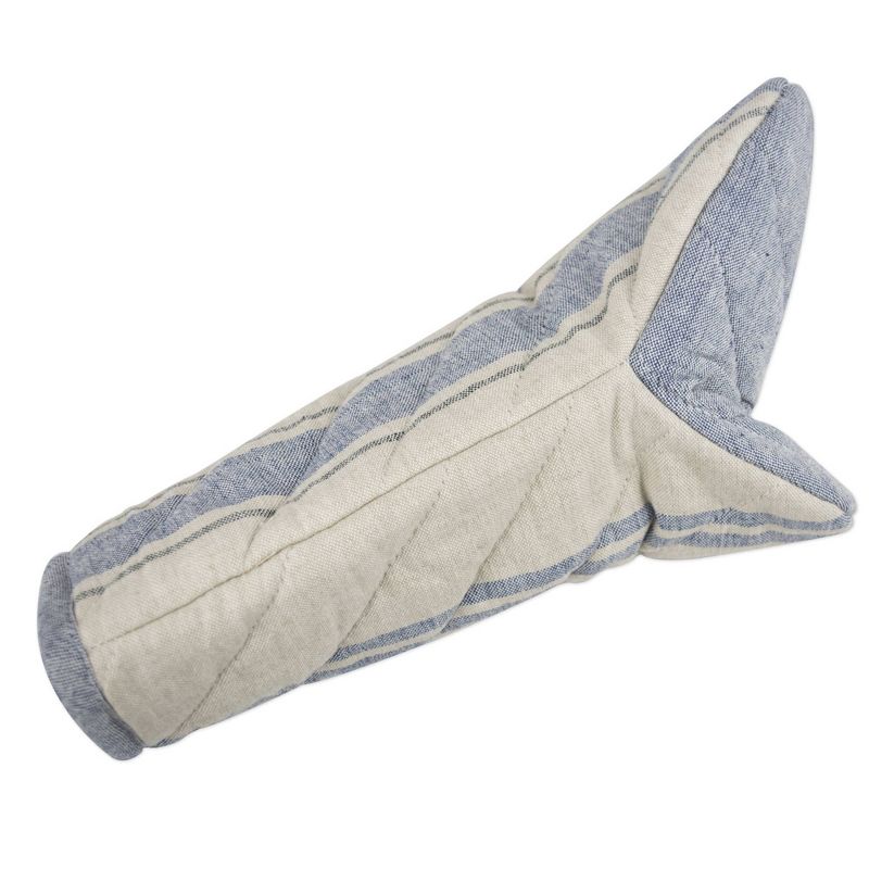 2pk Cotton French Striped Oven Mitts Blue - Design Imports