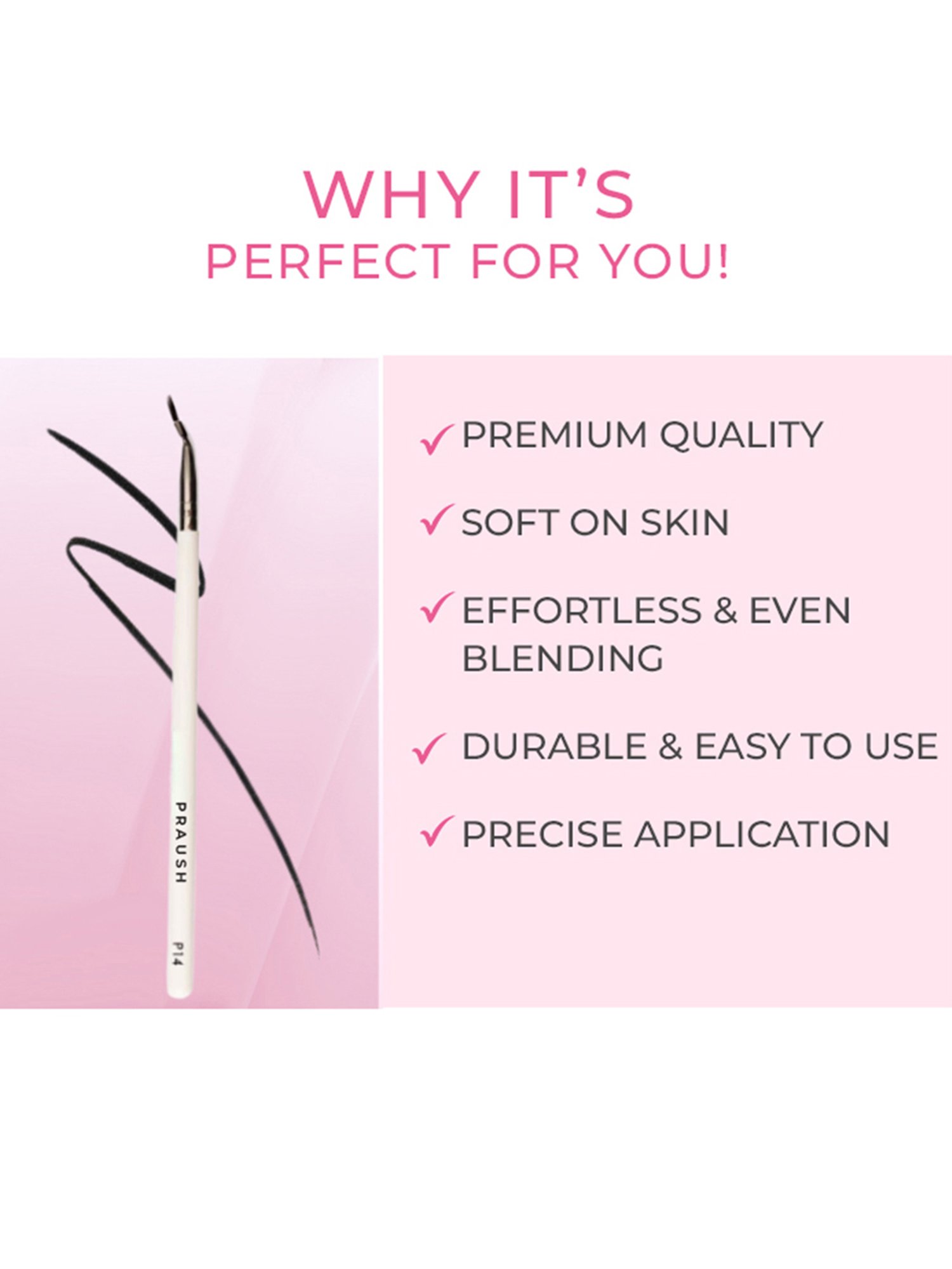 Praush Fine Eyeliner Brush - P14