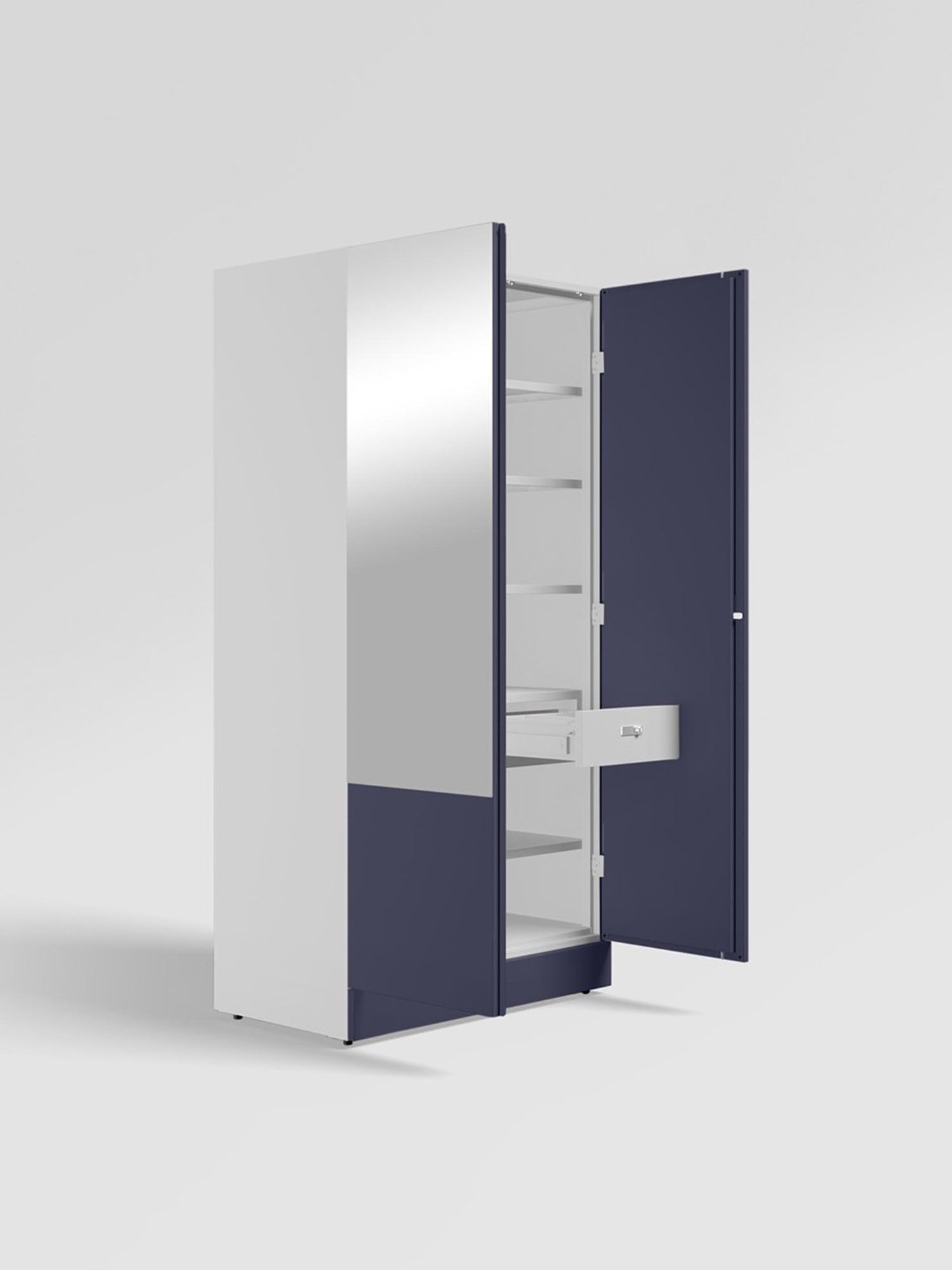 Godrej Interio Auraline Women Basic 2-Door Almirah, Textured Navy Blue (1-Year Warranty, 1 Drawer)