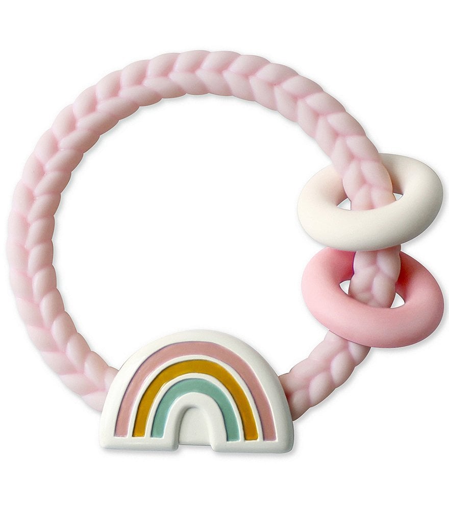 Itzy Ritzy Rattle & Teether Rings - Rainbow