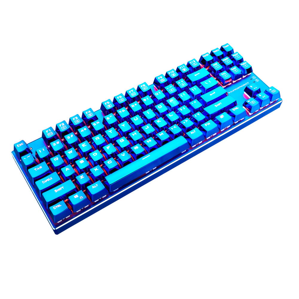 Thunderobot Blue Blood K750B Black Switch 87 Keys Mechanical Gaming Keyboard with Electroplacted Key Caps RGB Backlight-JG08050AA