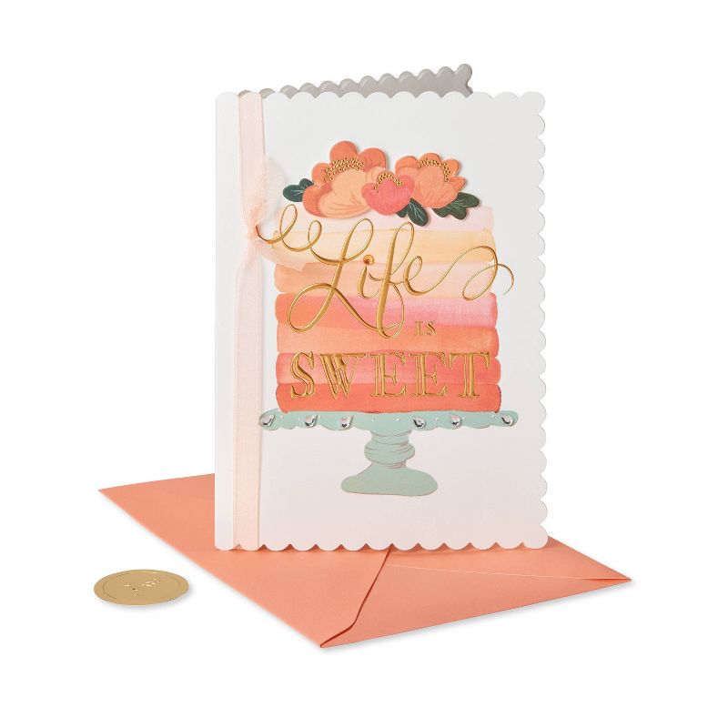 Floral Cake Ombre Card - PAPYRUS