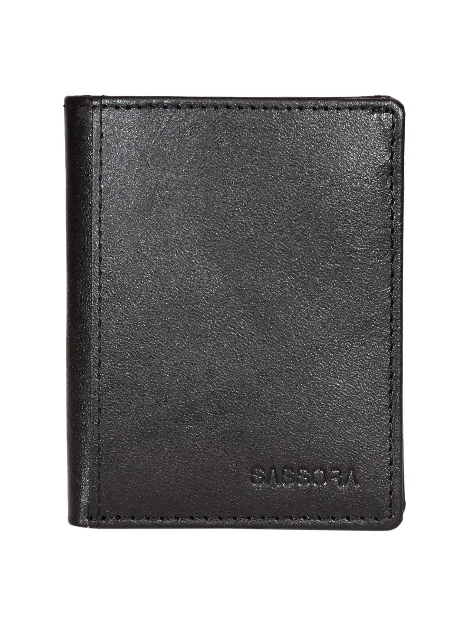 SASSORA JADE Black Leather Bi-Fold Wallet