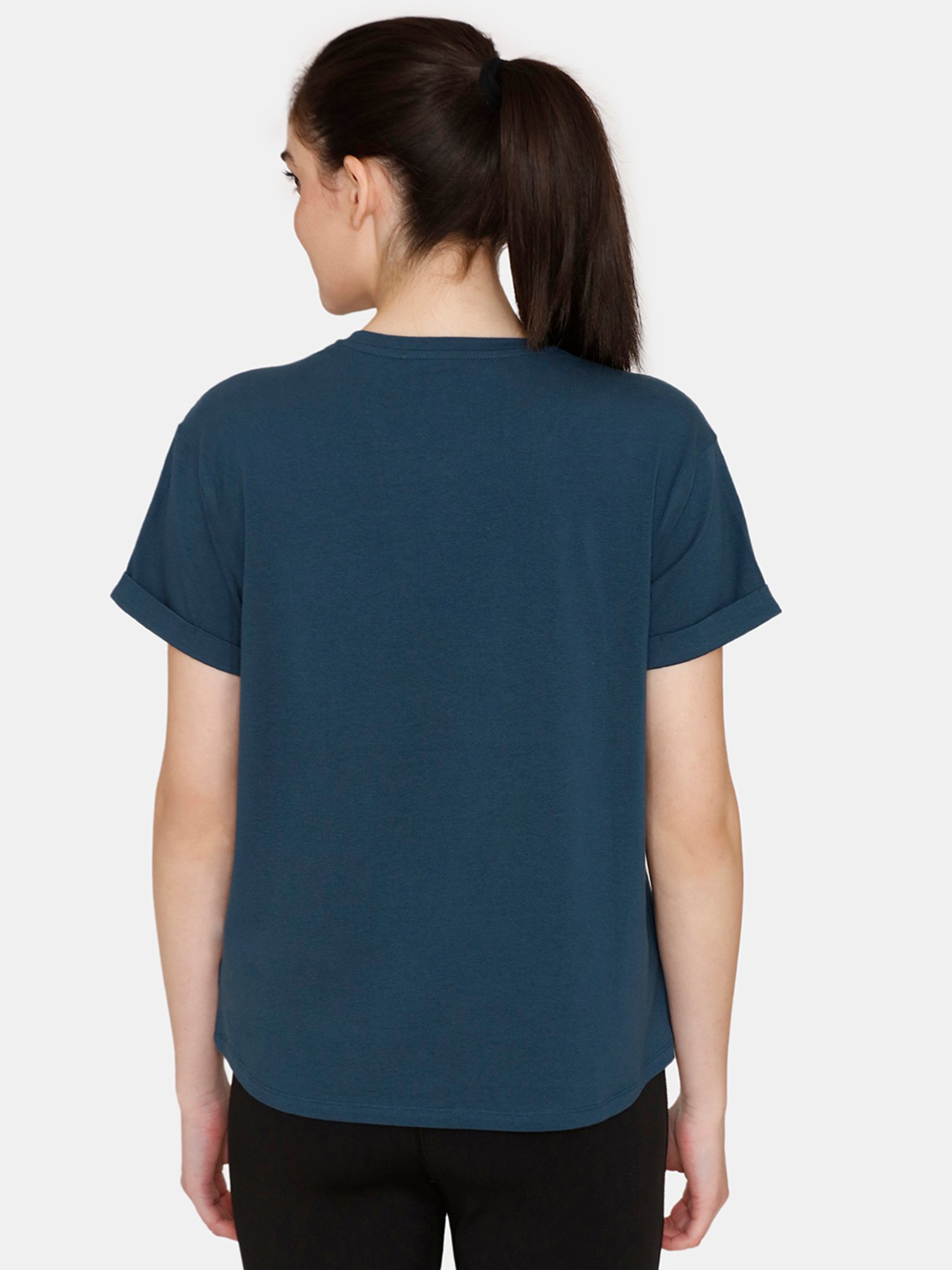 Zelocity by Zivame Blue Printed T-Shirt