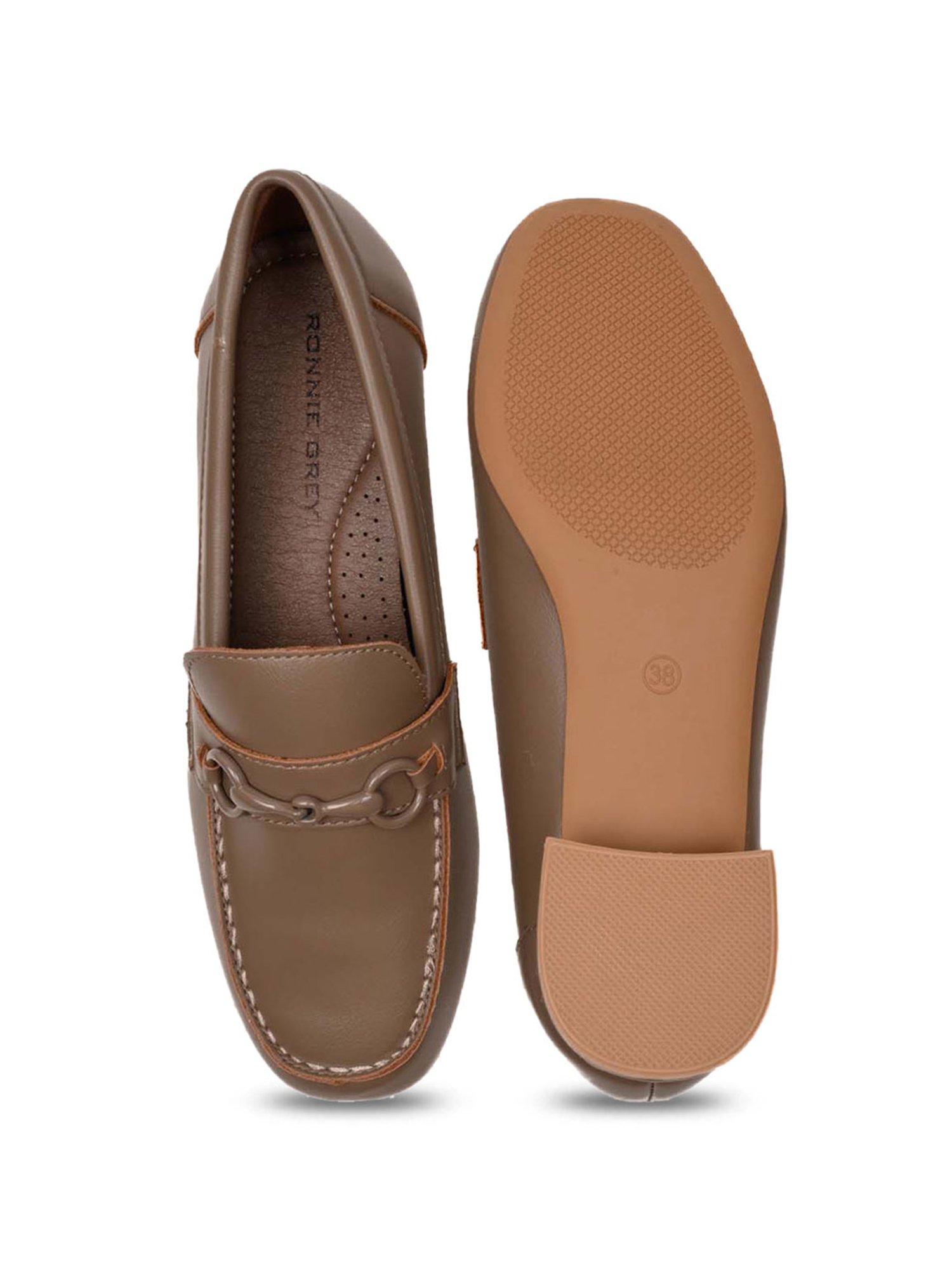 Ronnie Grey Women's Khaki Casual Loafers