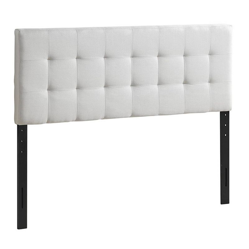 Queen Roberta Square Stitched Headboard Ivory - Edgemod