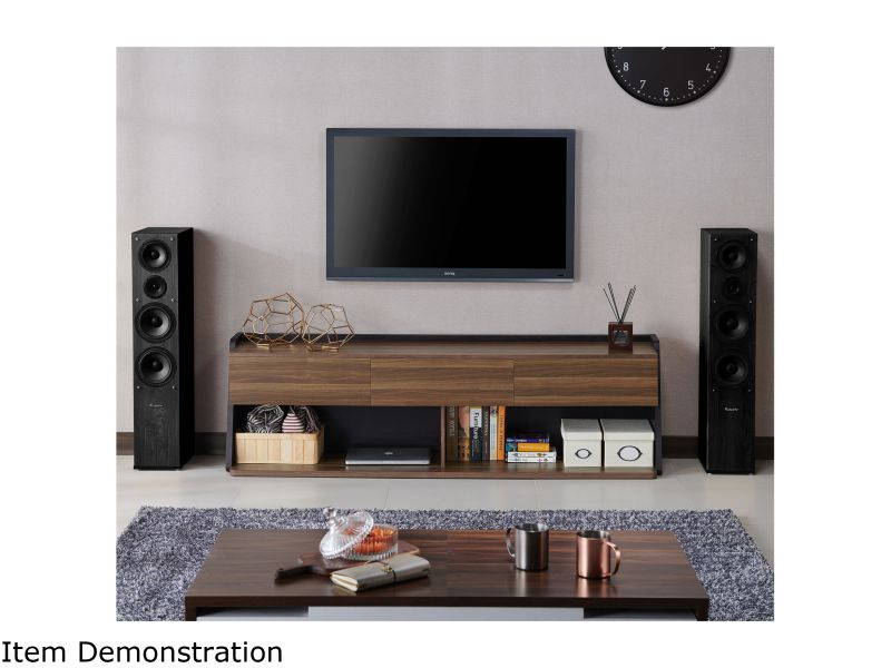 Furniture of America Light Walnut Taren Multi-Storage TV Cabinet