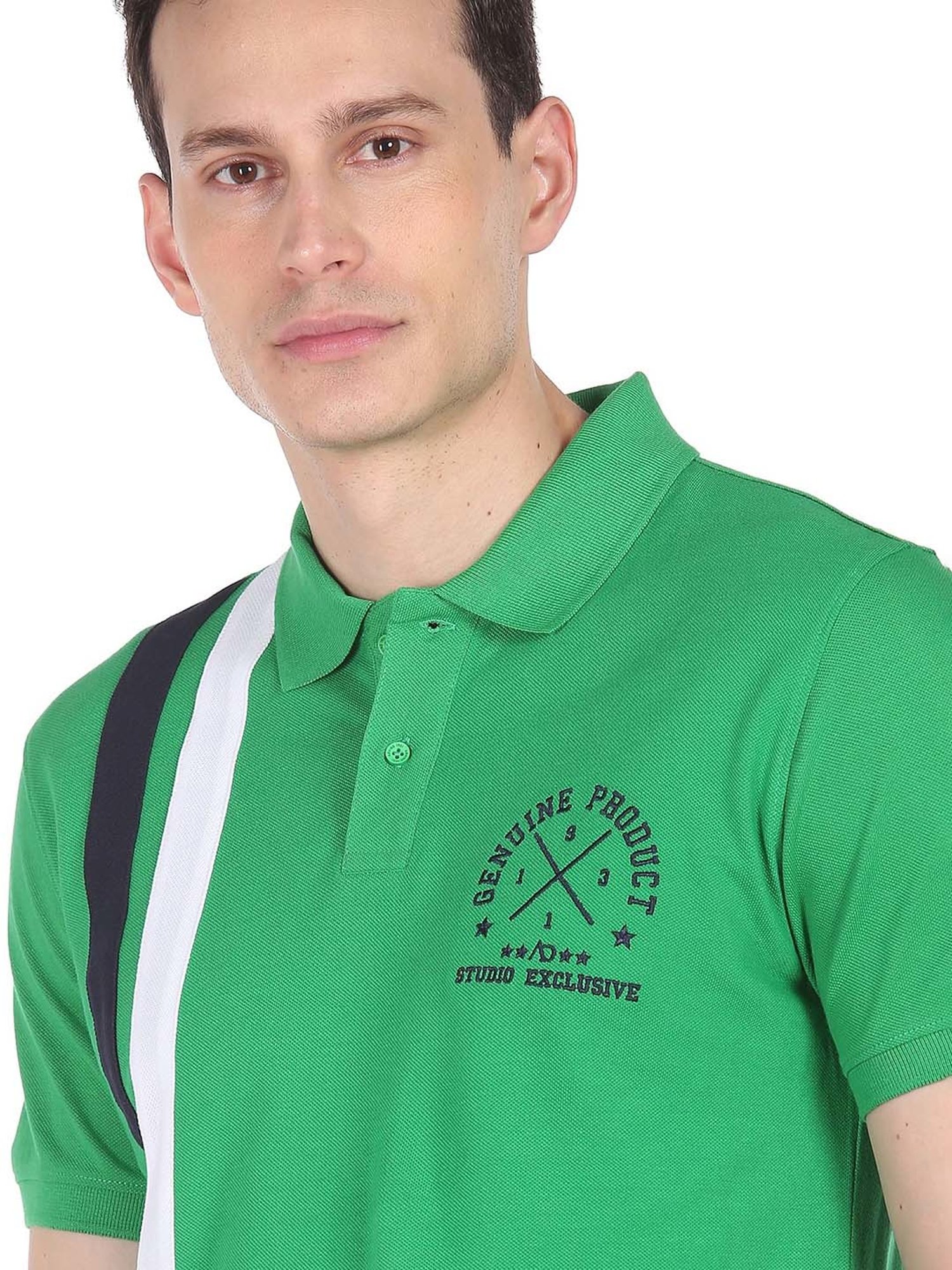 AD by Arvind Green Polo T-Shirt