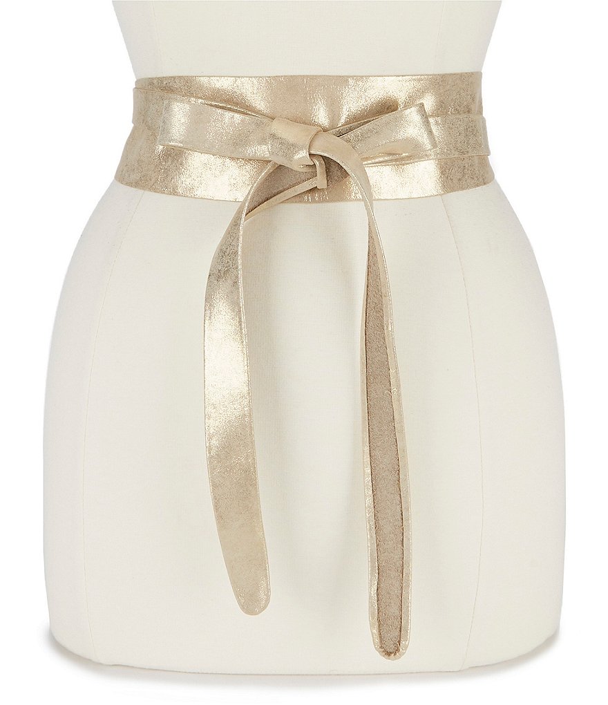 Art N Vintage Black Leather Waist Belt For Women