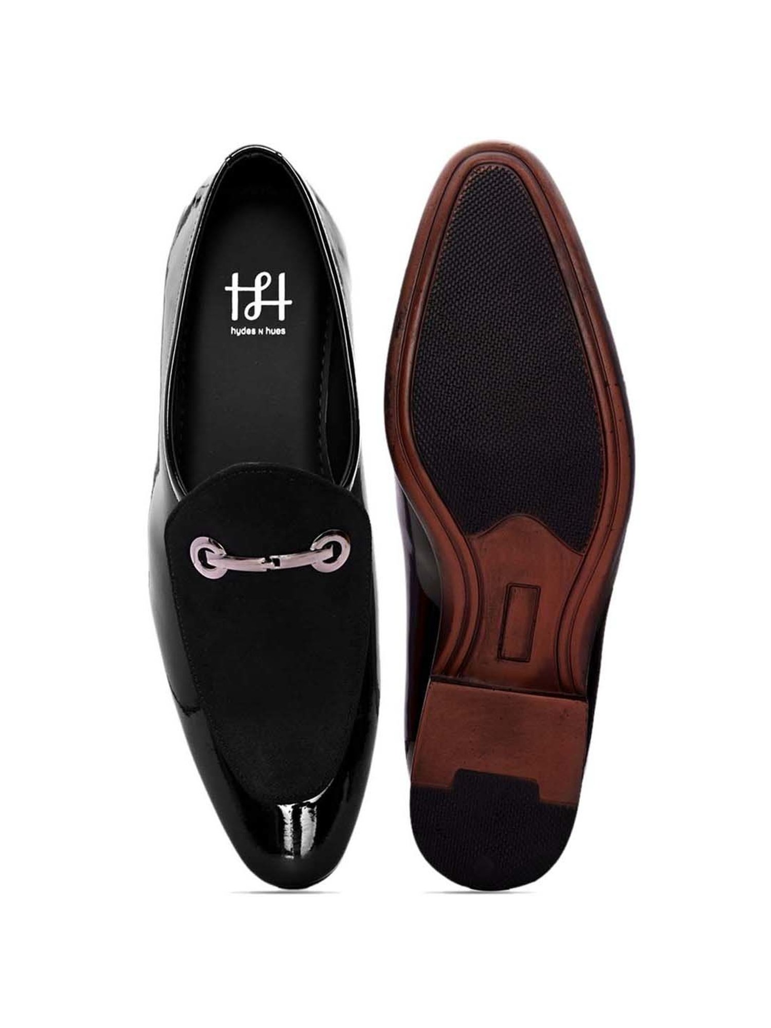 Hydes N Hues Men's Core Black Casual Loafers