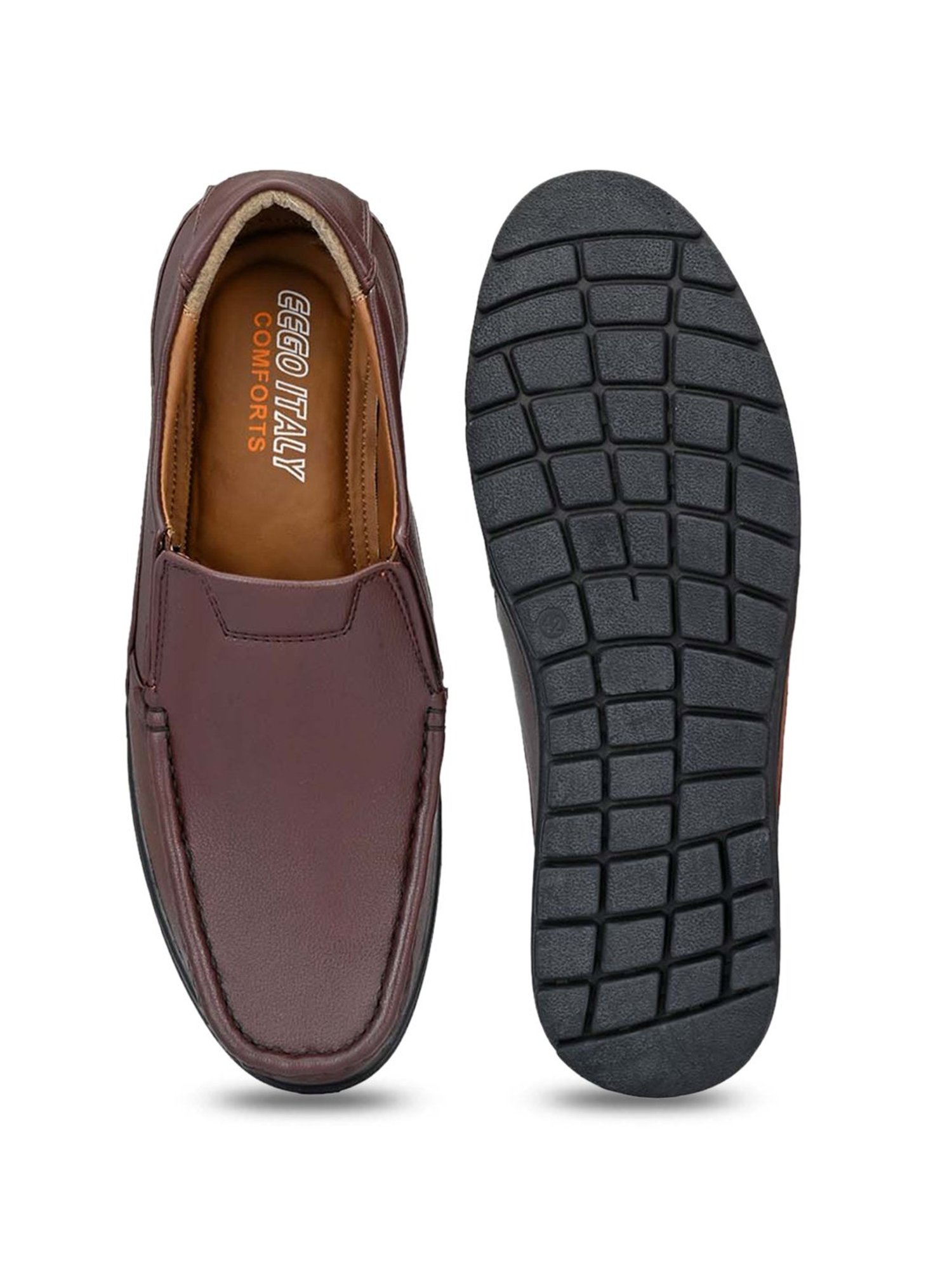 Eego Italy Men's Brown Formal Loafers