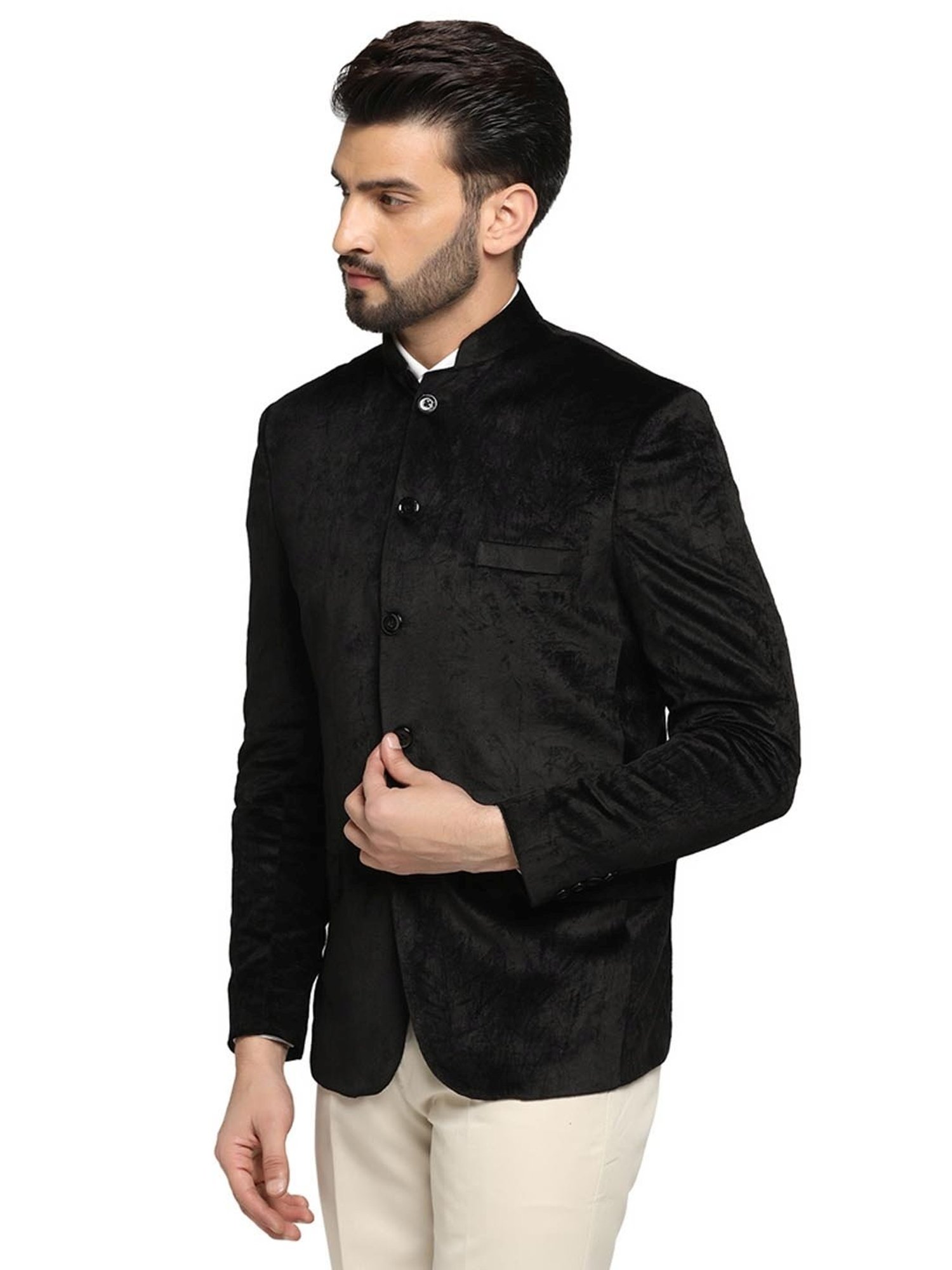 TAHVO Black  Slim Fit Blazer